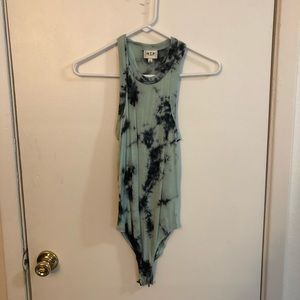 Tye dye body suit- racer back super soft